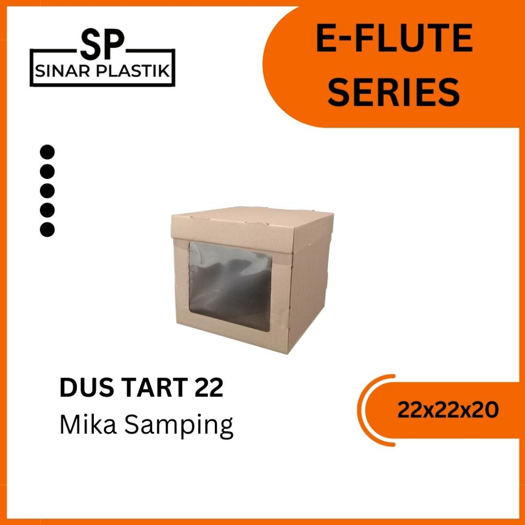 

Kotak E-flute Tart 22x22x20 Window / Dus Ulang Tahun / Dus Kue Tart / Dus Hampers Kue / Dus Cake LC. [Min Order 3Pcs]