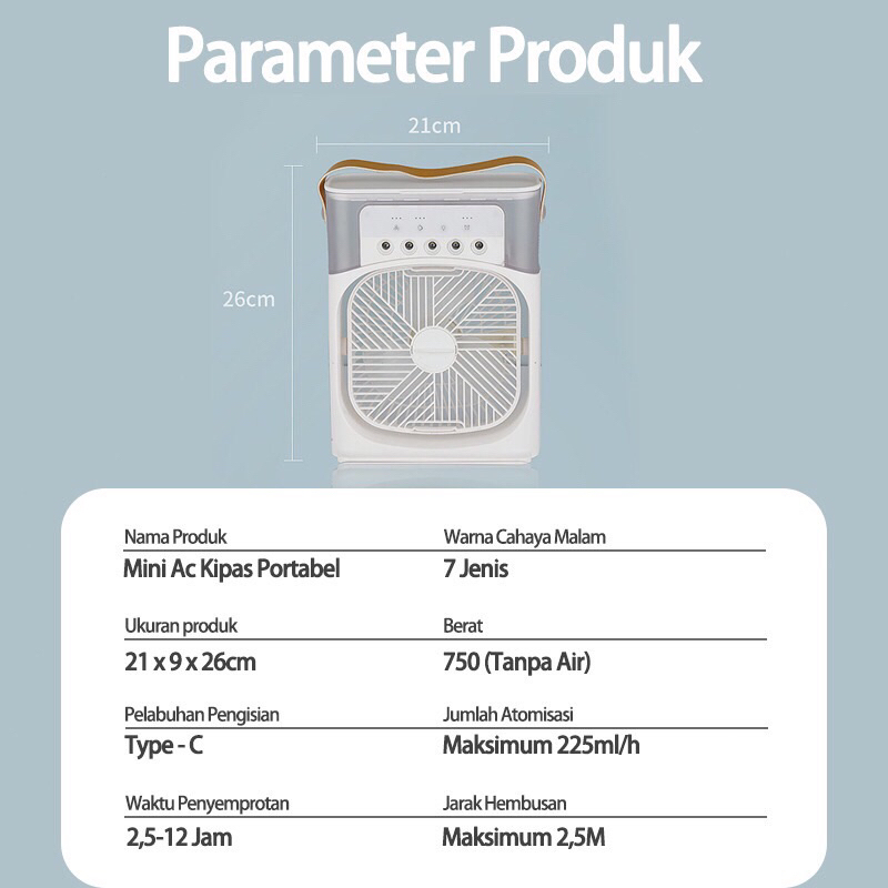 Kipas AC Mini Portable Air Cooler AC Mini