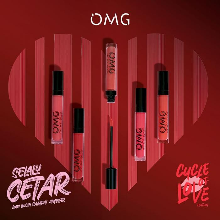 ✦SINAR✦ [LIMITED EDITION] OMG Oh My Glam Matte Kiss Lip Cream Cycle of Love Edition | Lip Cream Matte