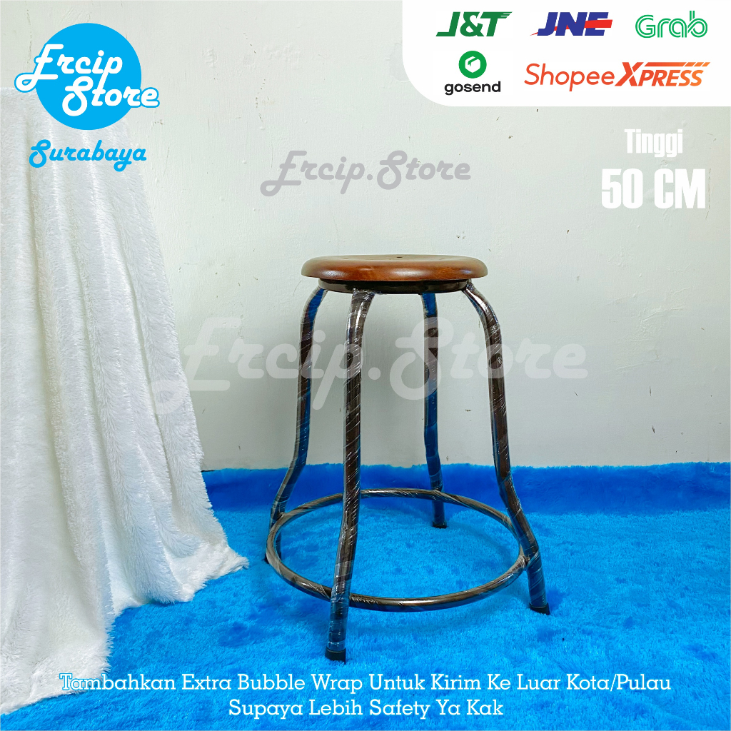 KURSI BAKSO 50 CM / KURSI BESI KAYU / KURSI BASO / KURSI DEKORASI / KURSI MINIBAR / KURSI CAFE / KAY