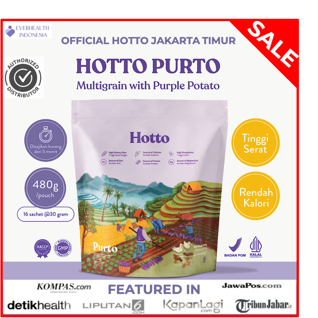 

Hotto Purto Multigrain 1 pouch isi 16 Sachet