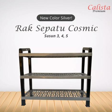 Rak Sepatu Cosmic 4 susun silver Pilihan murah