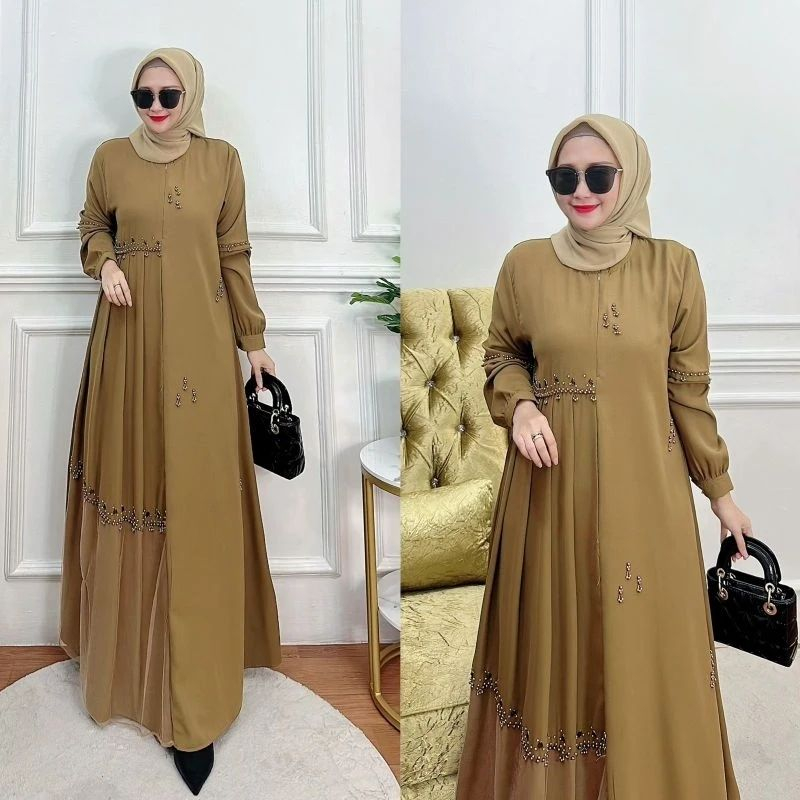 Windi Dress Kondagan Ceruty Mix Payet Gamis Muslimah