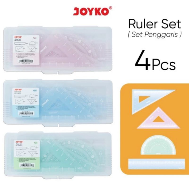 

Penggaris set isi 4 pcs RL-PS3 + case/ Set penggaris isi 4 pcs/ Ruler set isi 4 pcs RL-PS3