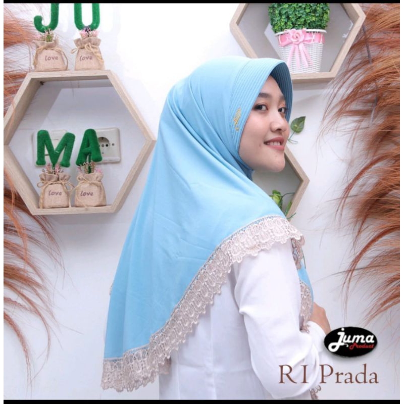 hijab renda prada jumbo