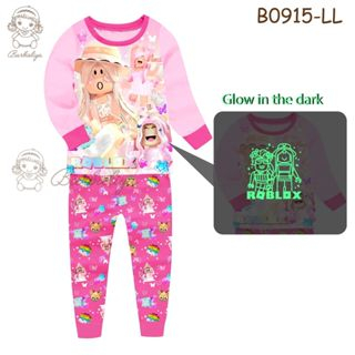 Baju Tidur Anak Perempuan Impor Roblox Pink ukuran 3-12tahun / Baju Tidur Roblox Anak Cewek Impor