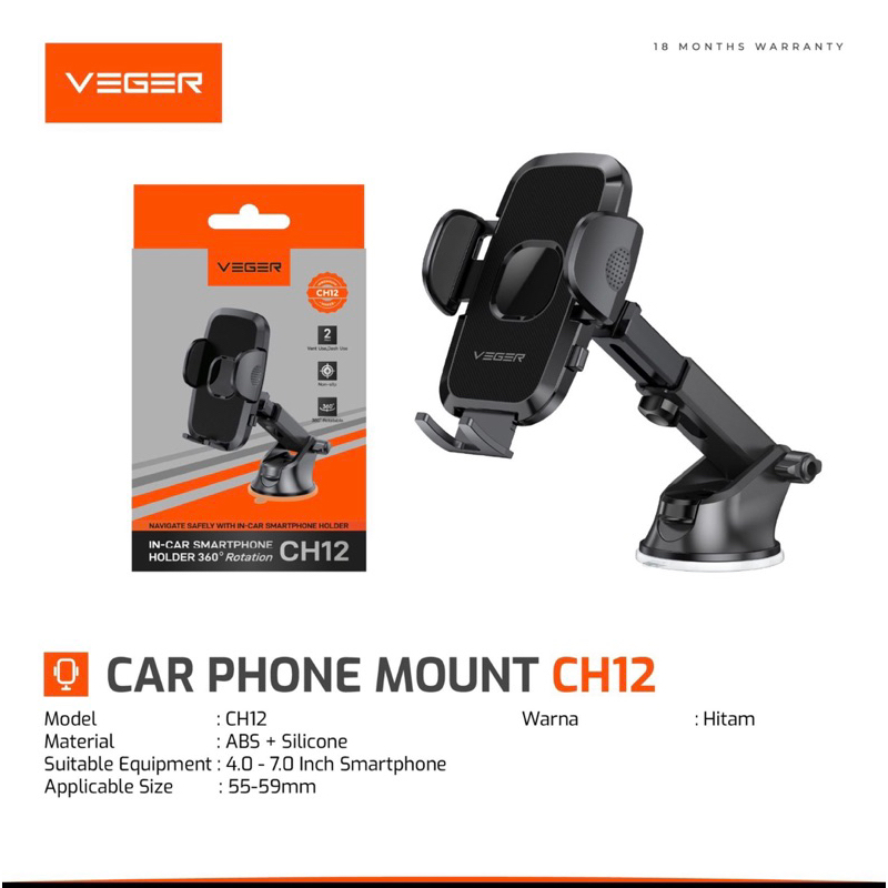 Holder Mobil VEGER CH12 / Car Holder VEGER CH12