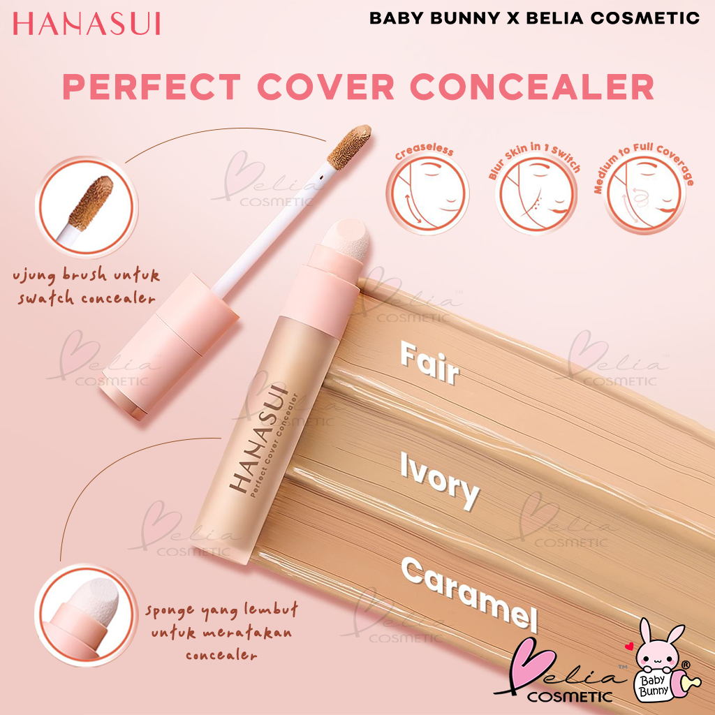 ❤ BELIA ❤ HANASUI Perfect cover concealer 4,5ml | Color Perfection | Weightless &amp; Buildable | BABY BUNNY