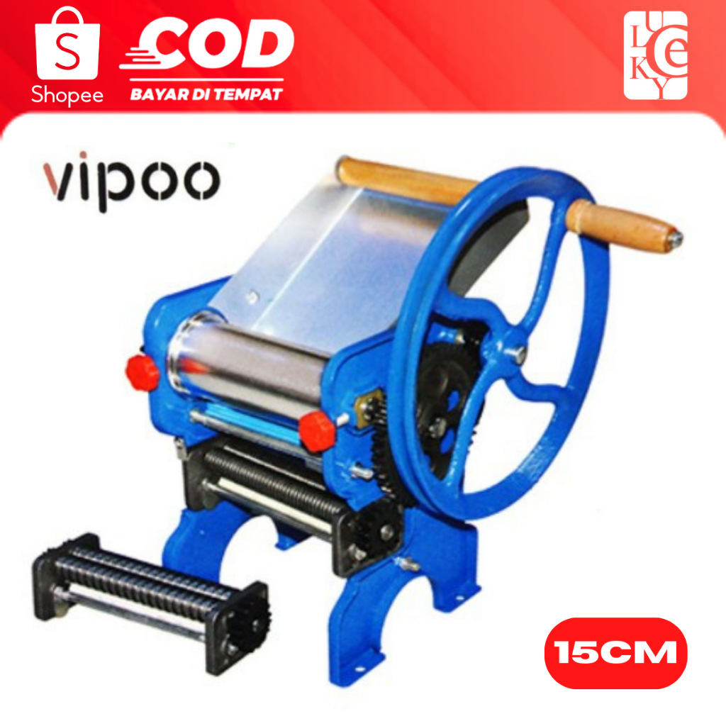 Gilingan Mie Manual Besar Vipoo Mesin Penggiling Mie Noodle Maker Roller 15Cm