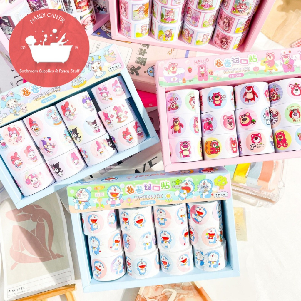 WASHITAPE SZ-182 KARTUN 1 ROLL WASHI TAPE SATUAN DECO TERMURAH COD ORIGINAL BAGUS LUCU IMUT KADO UNIK BAGUS