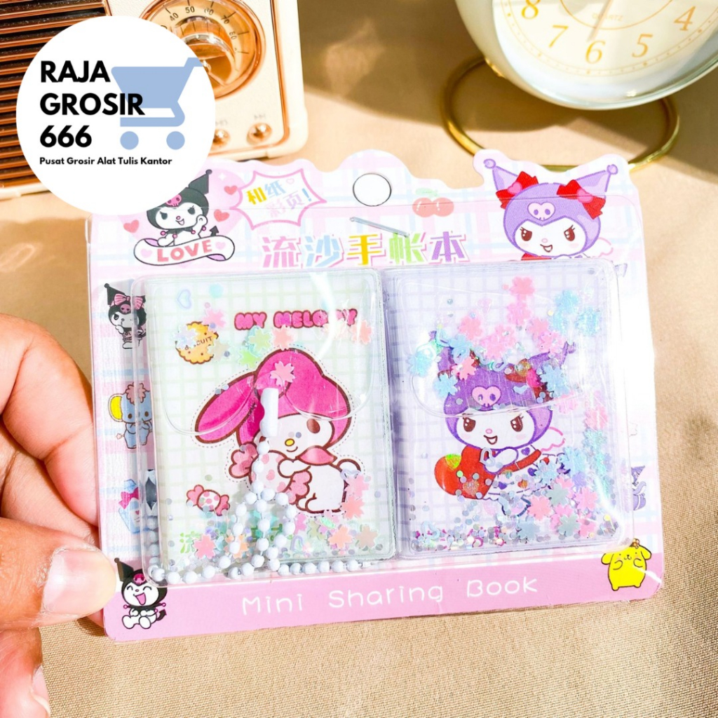 BUKU STIKER MINI SANRIO 1 SET ISI 2 PCS XM-8 STICKER BOOK TERMURAH DEKORASI BAGUS SOUVERNIR