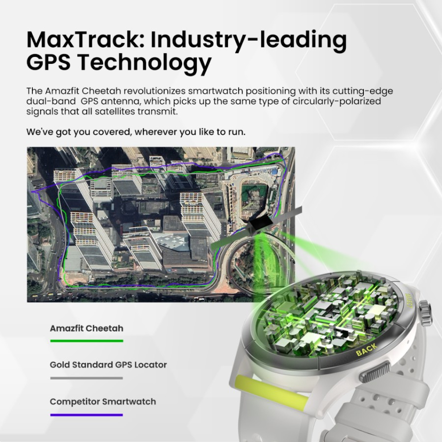Amazfit Cheetah Smartwatch AMOLED Running Tracker AI GPS MaxTrack