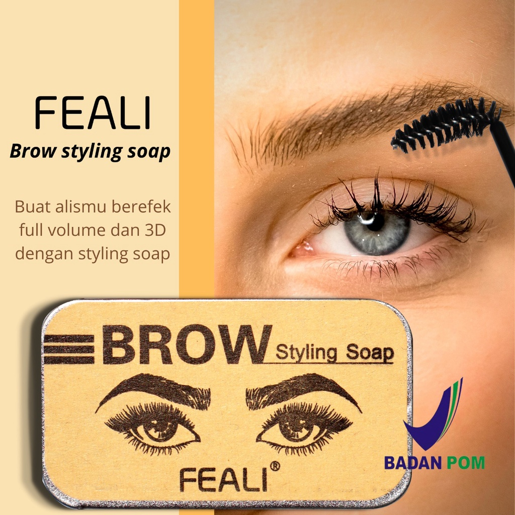 Feali Eyebrow Styling Soap Lift Brow Styling Soap / Waterproof Long Lasting Eyebrow Gel Pomade / PEMBENTUK ALIS GEL - BPOM