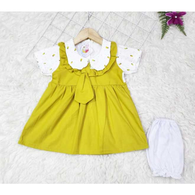 [F 04] Dress Bayi Perempuan bordir cantik 3-12 bulan