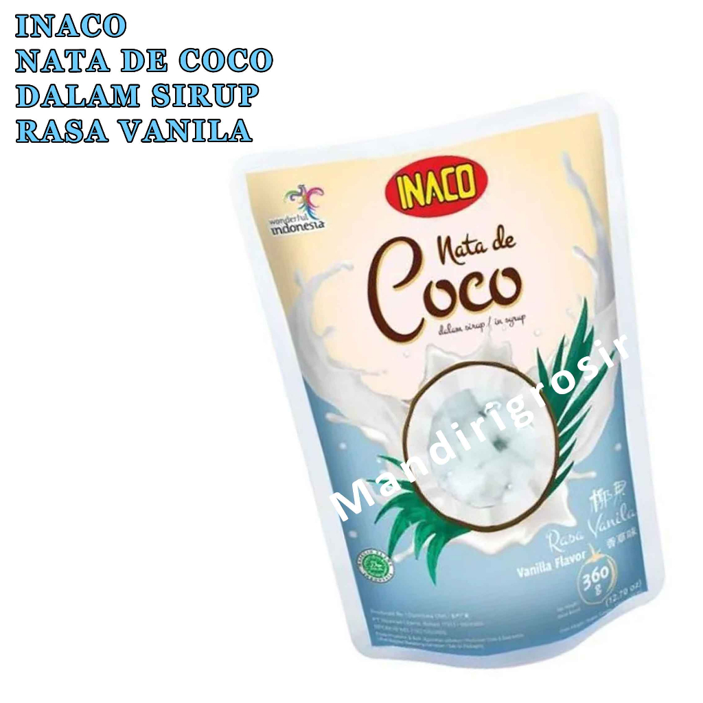 Minuman Coconut Gel * Inaco Nata De Coco * Minuman Rasa Vanilla Flavor * 360gr