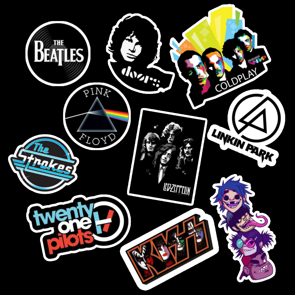 

10 pcs Stiker Vinil Anti Air Band Series Stiker Untuk Case handphone Laptop Dan Lainnya