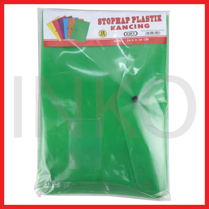 KIKY STOPMAP PLASTIK KANCING GREEN 12PCS