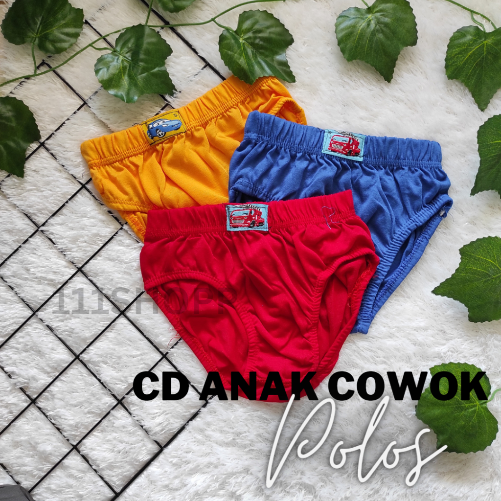 Celana Dalam CD Anak Laki-laki Polos Warna