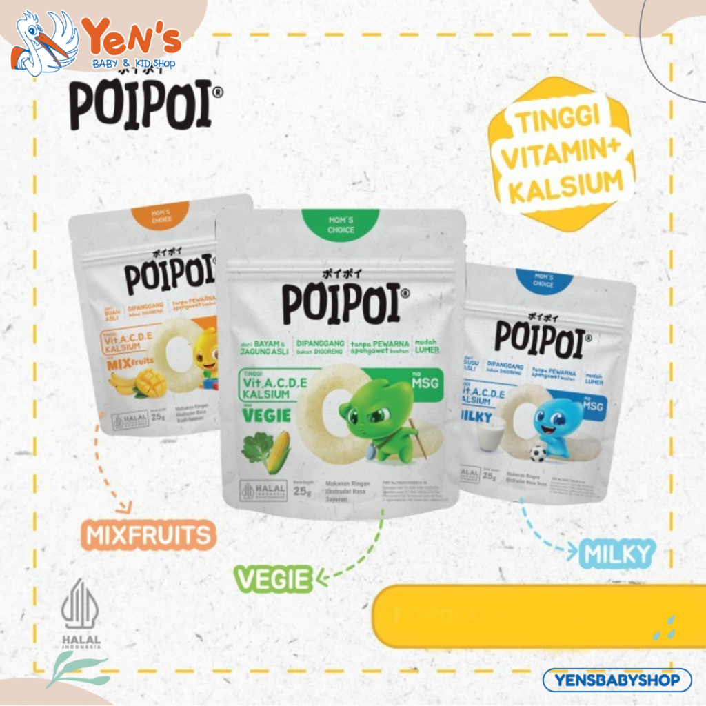 POIPOI Snack BERVITAMIN - NO MSG 25g (1 tahun+)