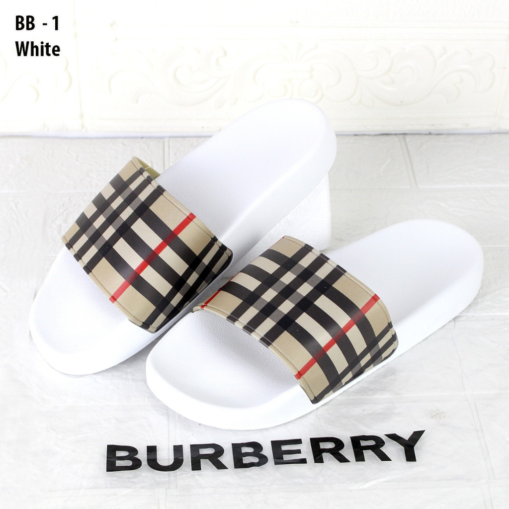 SANDAL B VINTAGE CHECK PRINT SLIDES BB-1