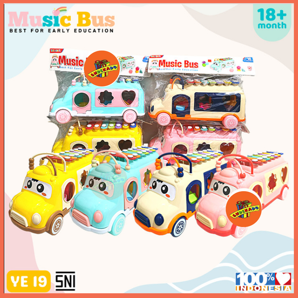 Mainan Anak Music bus / Mainan edukasi Anak Kreatif Music bus