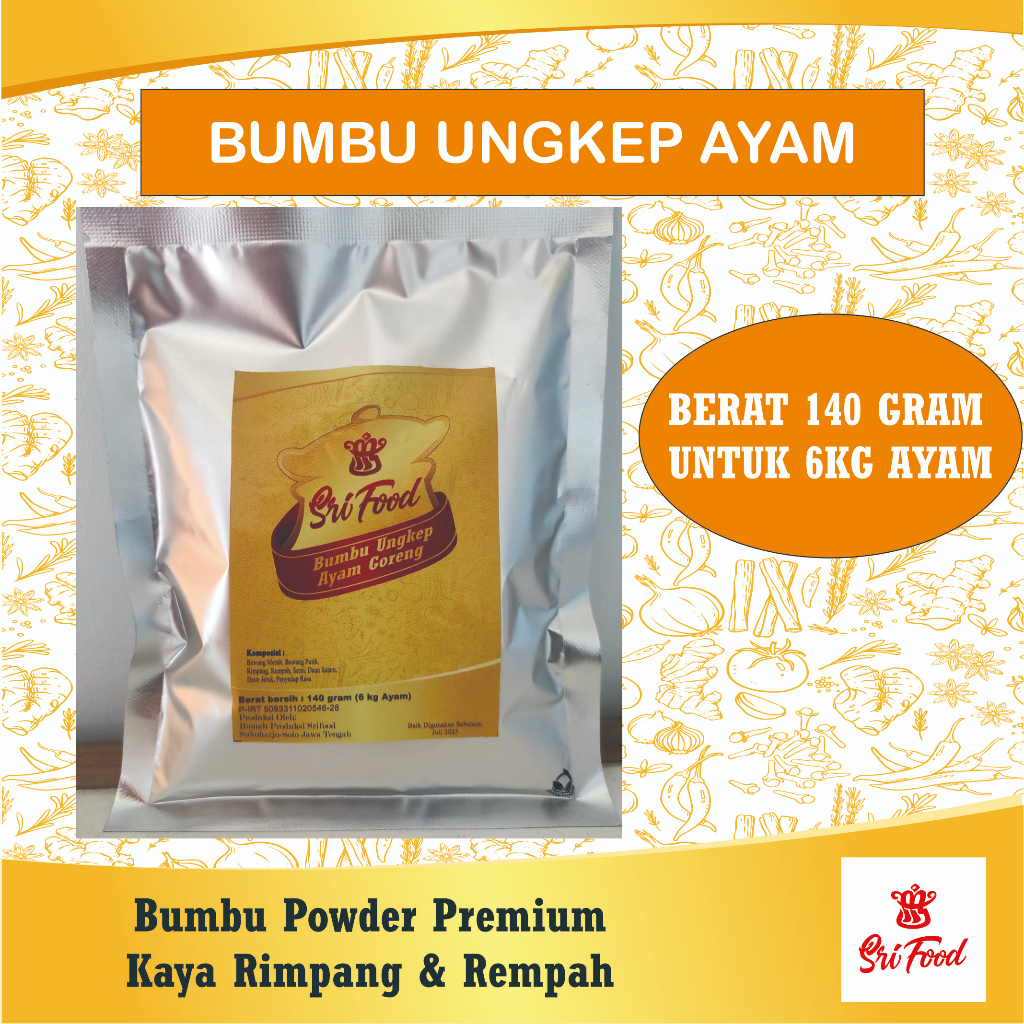 

BUMBU Dapur Ayam Ungkep/ Kuning Kaya Rempah & Rimpang Khas Solo