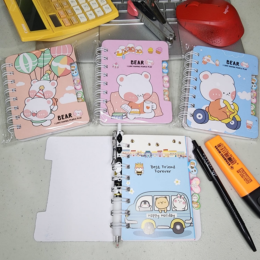 

ITBEL - Buku Notebook Anak Sekolah Ring Spiral Motif Lucu Notebook Mini Kartun Buku Catatan Harian Diary