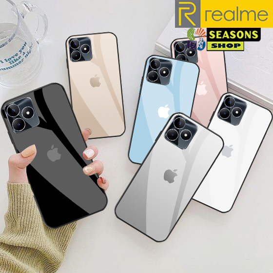 Softcase Realme Terbaru - Softcase kaca Realme - Softcase Glass Glitter Realme - Softcase Realme - C