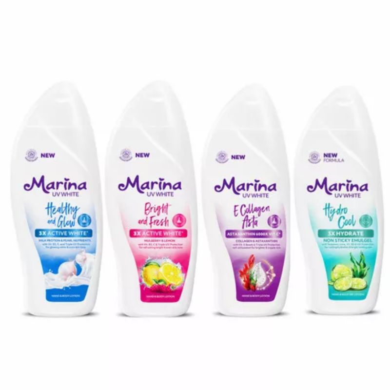 MARINA UV WHITE HAND & BODY HYDRA BRIGHT 460ML | HANDBODY MARINA BESAR MURAH