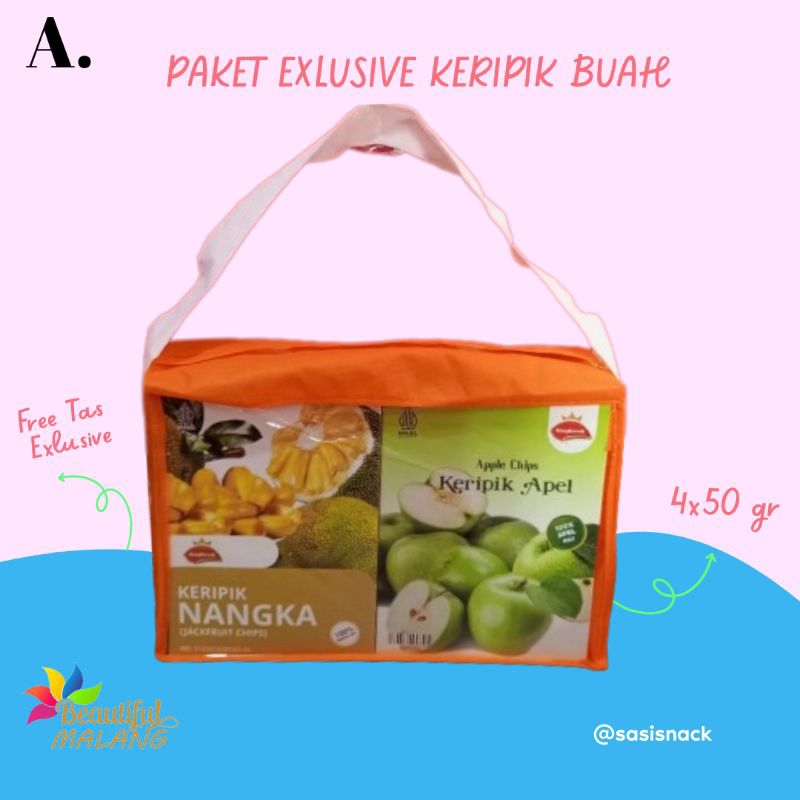 PAKET Exlusive Oleh Oleh Malang Isi 6&amp; 4 Keripik Buah Super