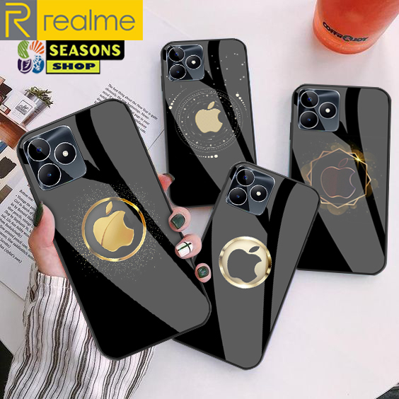 Softcase Realme Terbaru - Softcase kaca Realme - Softcase Glass Glitter Realme - Softcase Realme - C