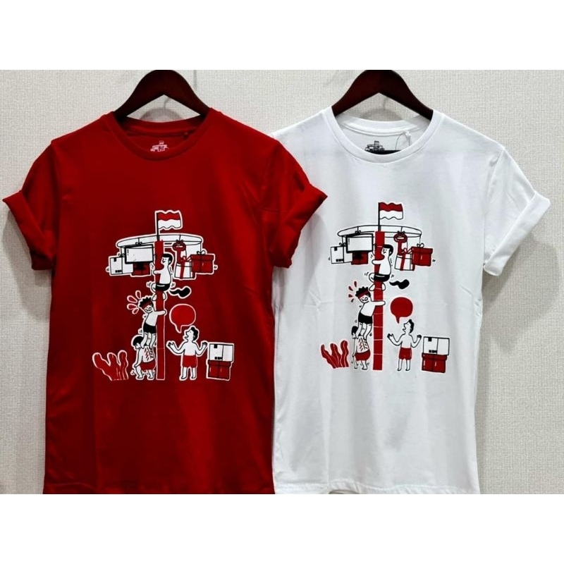 kaos /oblong merah putih dewasa bendera merah putih/lomba/17 agustus