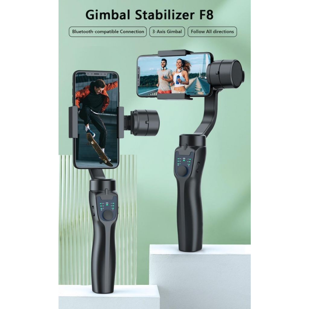 Gimbal F8 Smartphone Stabilizer 3 Axis Gimbal Stabilizer + Tripod