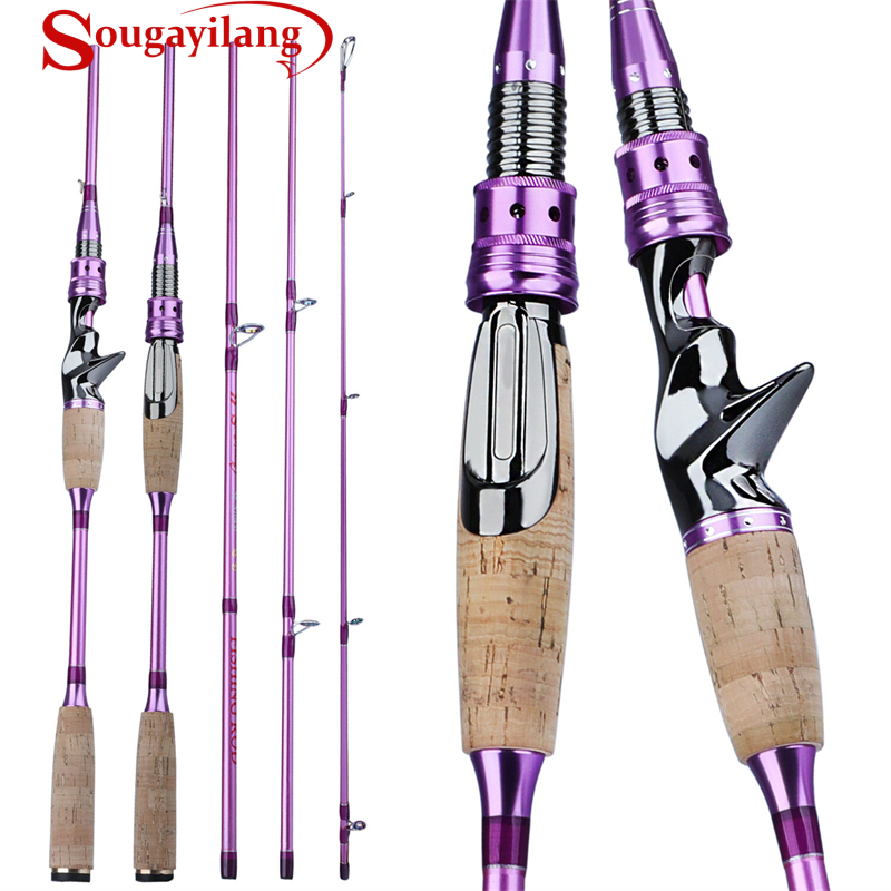 Sougayilang Joran Pancing Carbon 210cm 4 Bagian 6-12LB Joran BC Joran Spinning
