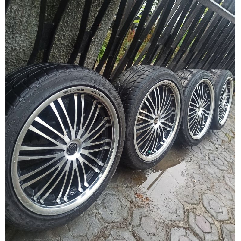 4 Velg r17 pcd 100+Ban 205/45 jazz yaris calya sigra march vios limo