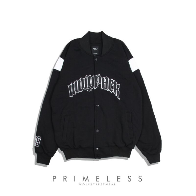 Jacket Varsity Wolvpack Premeles Streetwear Trend