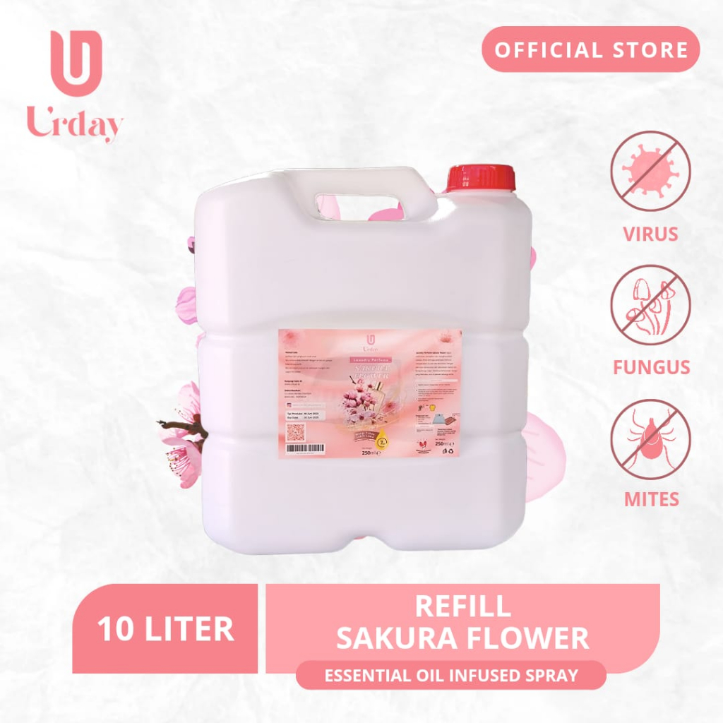 Parfum Laundry Sakura Grade A+ Refill 10 liter - Room & Linen Spray Anti Bacterial - SAKURA FLOWER O
