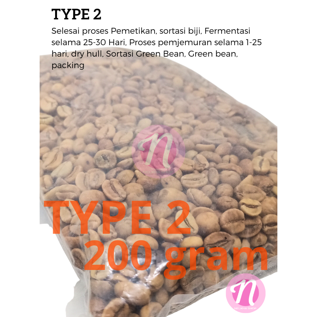 

Biji Kopi Arabika Nilam TYPE2 (200 gram) [fermentasi 15-21 hari]