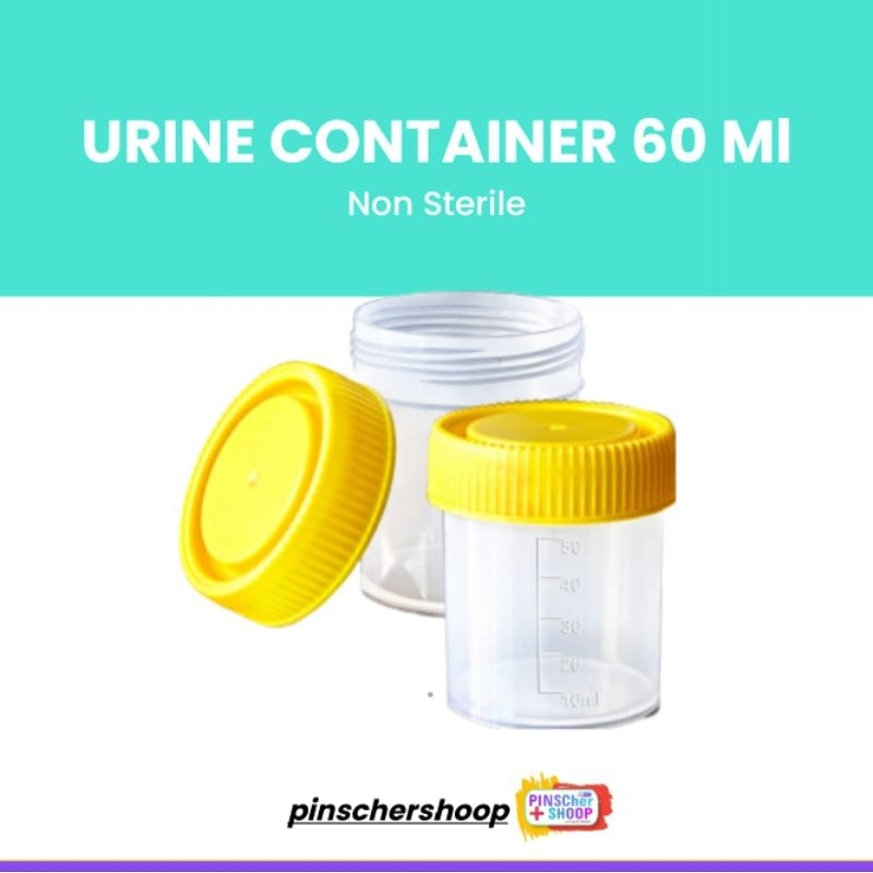 Urine Container 60 Ml Non Sterile Pot Sample Urine / Pcs P3