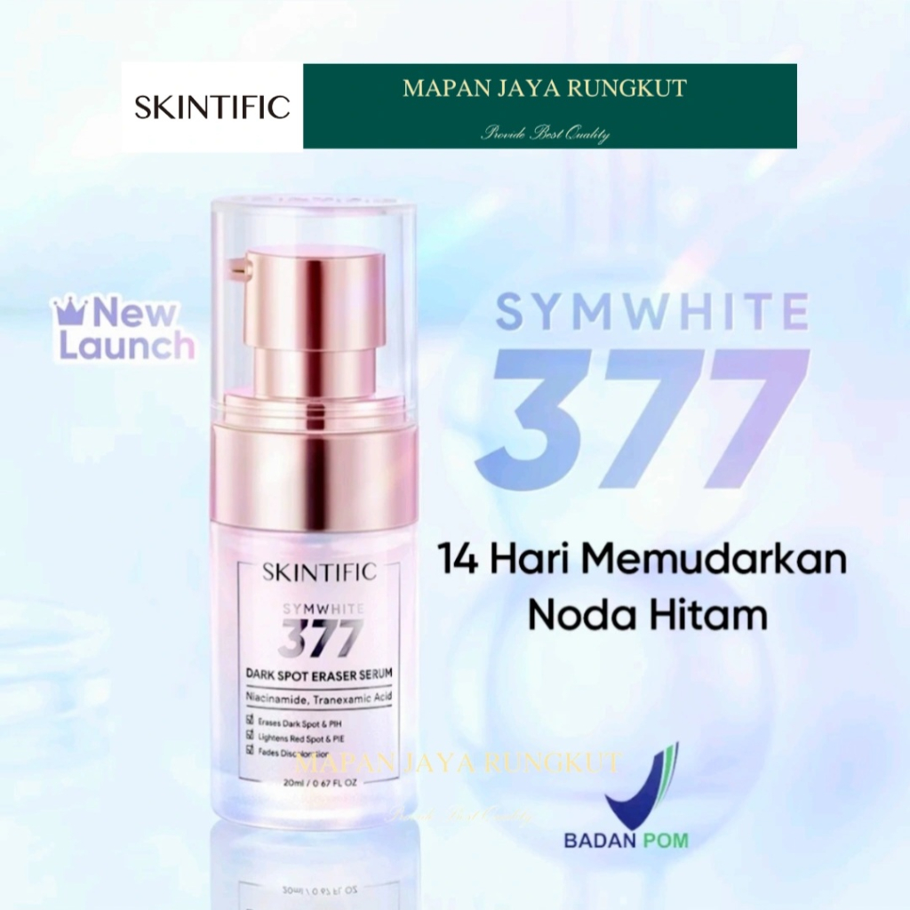 SKINTIFIC SymWhite 377 Dark Eraser Spot Serum Mencerahkan Kulit Brightening Serum Penghilang Flek Hitam Pencerah 20ML