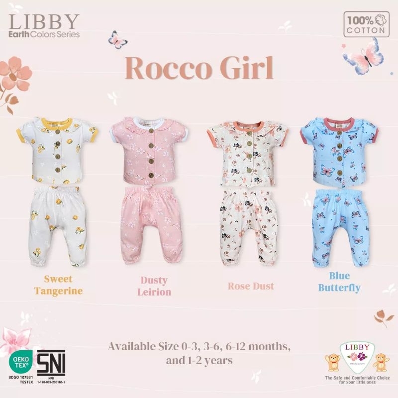 LIBBY - ROCCO GIRL PANJANG LIBBY - SETELAN BAJU ANAK LIBBY - PIYAMA BAYI - BAJU ANAK