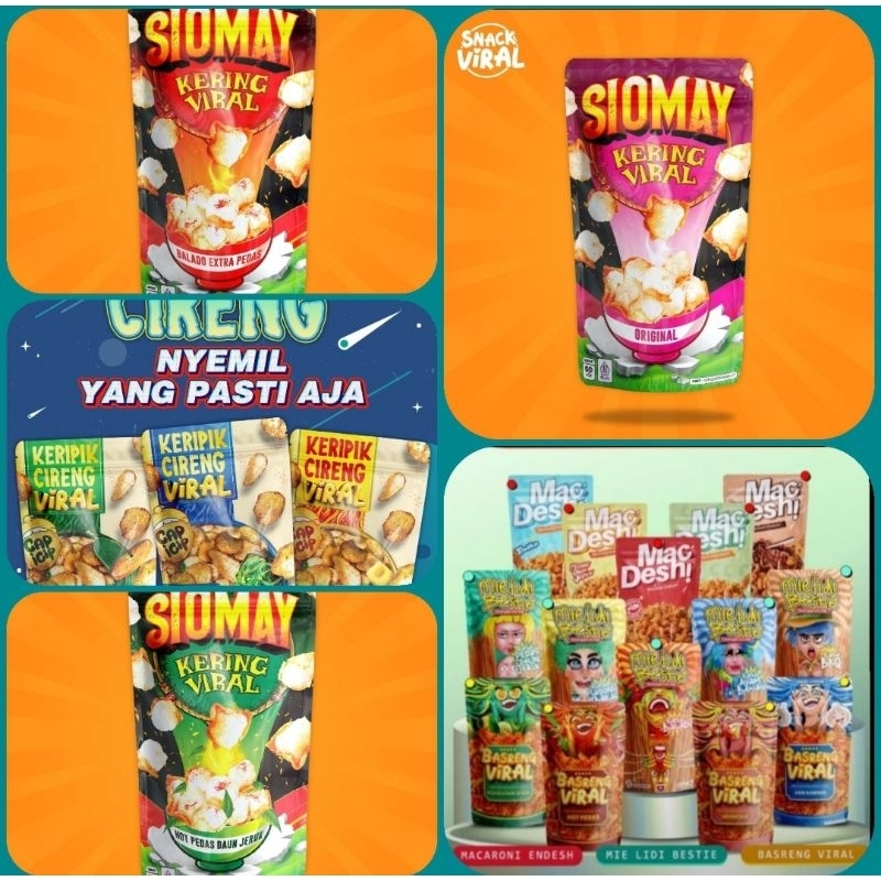 

Paket lengkap 50 pcs camilan viral