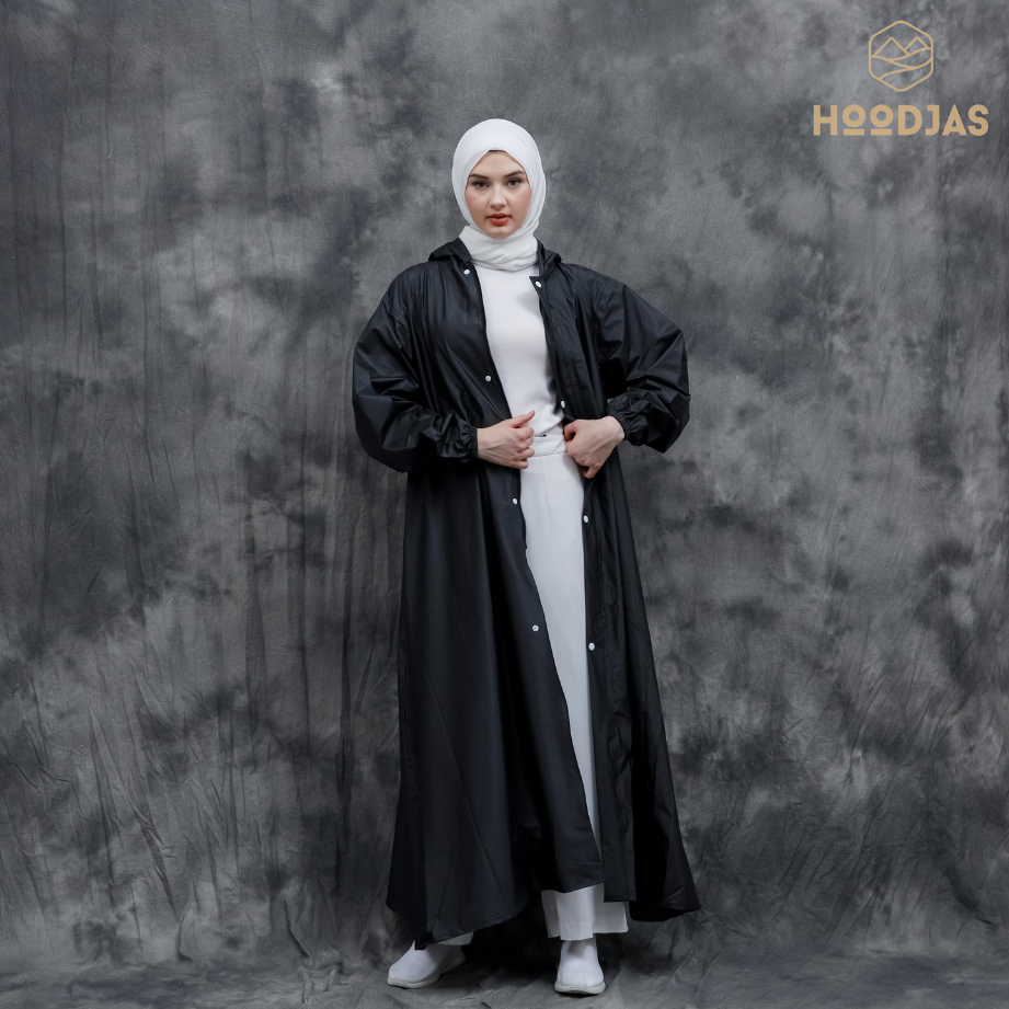 HOODJAS Jas Hujan Gamis / Jas Hujan Hijab / Jas Hujan Dewasa Wanita Muslimah / Jas Hujan Rok