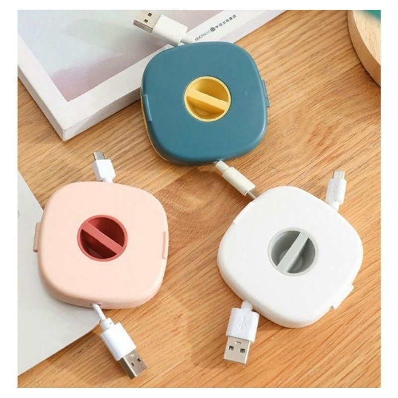 KOTAK PENGULUNG PENYIMPANAN KABEL CHARGER  EAERPHONE HEADSET PORTABLE