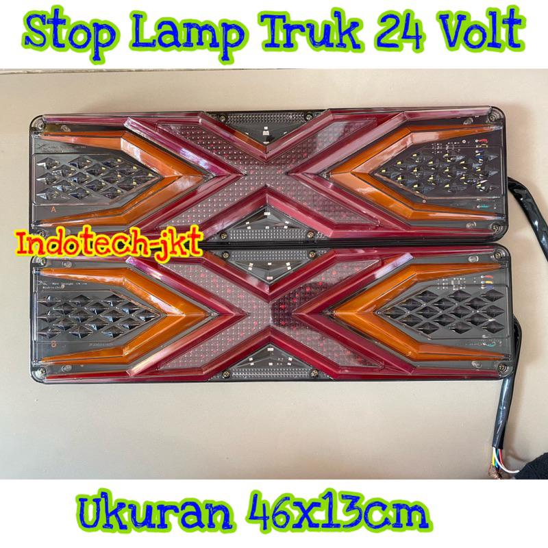 Stoplamp Lampu Rem Truk 24 Volt Universal Model X Men