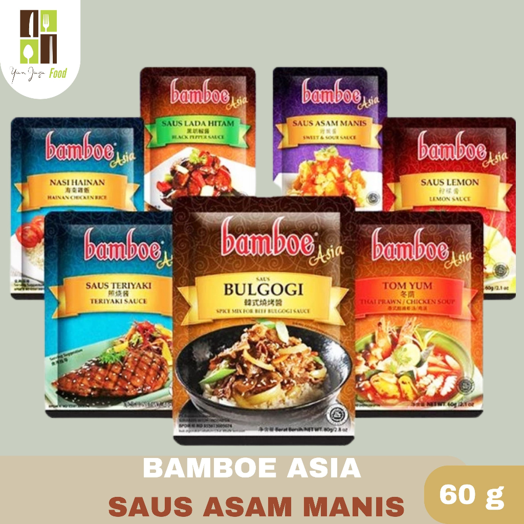 

Bamboe Asia Tom Yum Instant /Bulgogi/Asam Manis/Lada Hitam/Saus Lemon/Teriyaki/Nasi Hainam