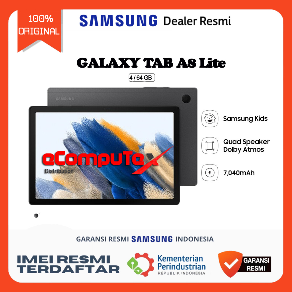 SAMSUNG GALAXY LITE TAB A8 4/64GB GARANSI RESMI SEIN