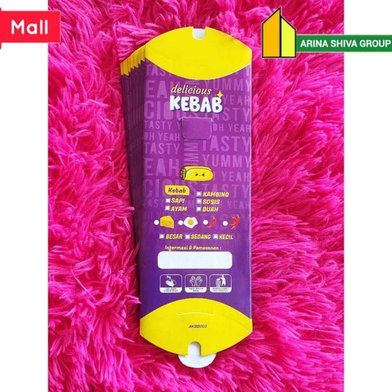 

100 LEMBAR KERTAS KEBAB TARIKAN UKURAN 24 × 9,2 CM KARTON HIGH QUALITY PAPER CRAFT TEBAL PRODUK TERBARU | KOTAK KEBAB KEKINIAN | DUS KEBAB VIRAL TIKTOK | KEMASAN KEBAB KEKINIAN | BOX KEBAB 100 PCS MURAH VIRAL | ARINA SHIVA GROUP 6170