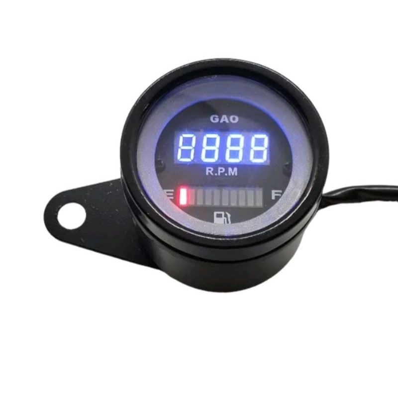 spidometer bulat model rpm + bensin motor dan mobil universal
