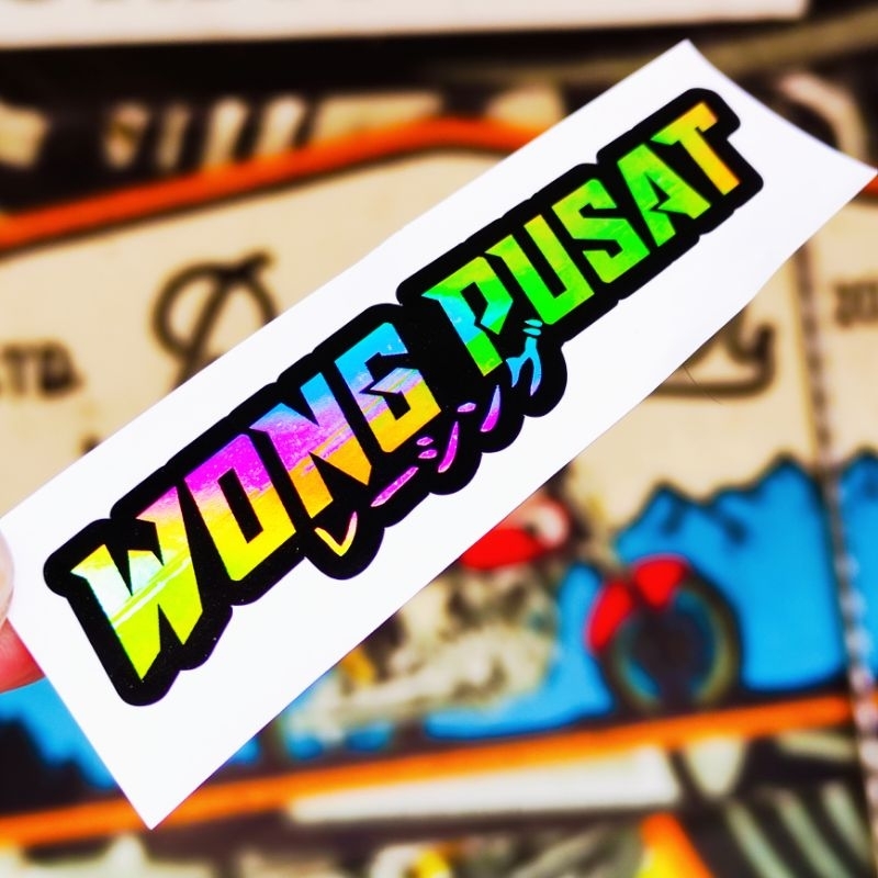 stiker wong pusat
